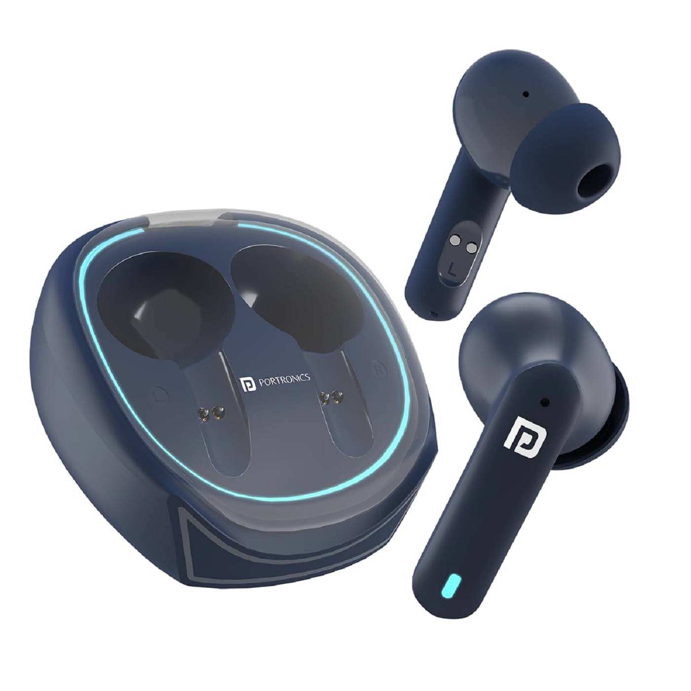     			Portronics Harmonics Twins S11 On Ear TWS Blue