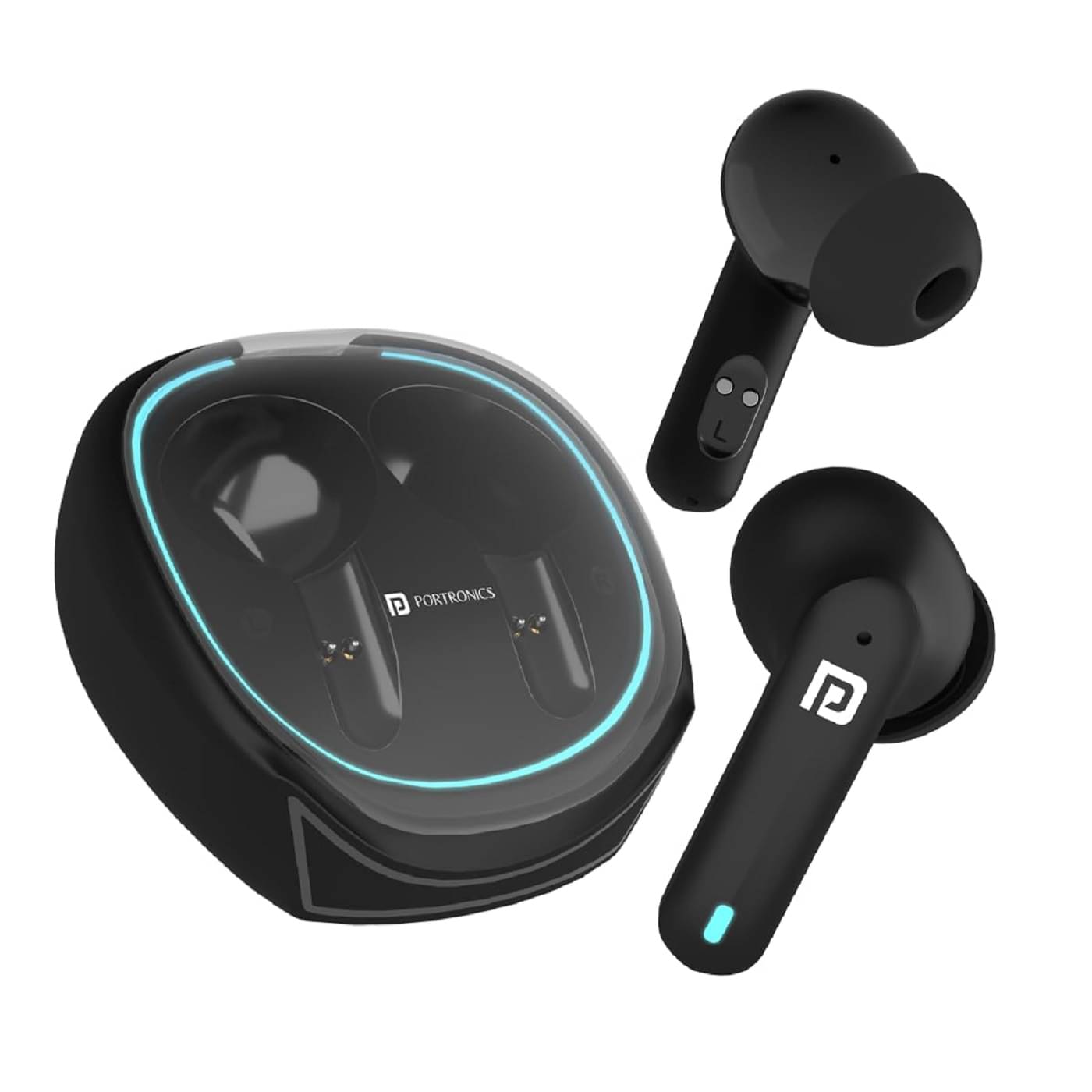     			Portronics Twins S11 On Ear TWS Black