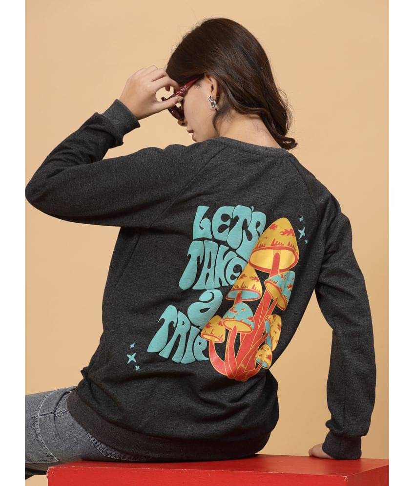 Rigo Fleece Women's Non Zippered Sweatshirt ( Grey ) Rigo Fleece Women's Non Zippered Sweatshirt ( Grey )