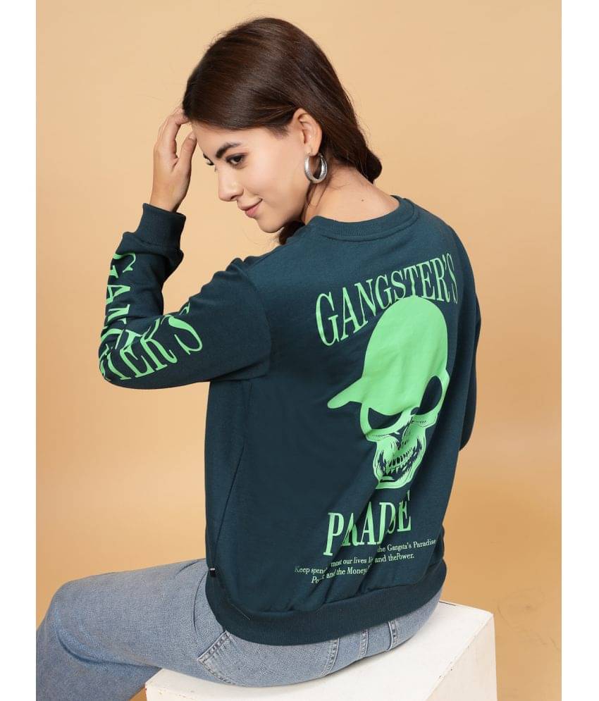 Rigo Fleece Women's Non Zippered Sweatshirt ( Green ) Rigo Fleece Women's Non Zippered Sweatshirt ( Green )