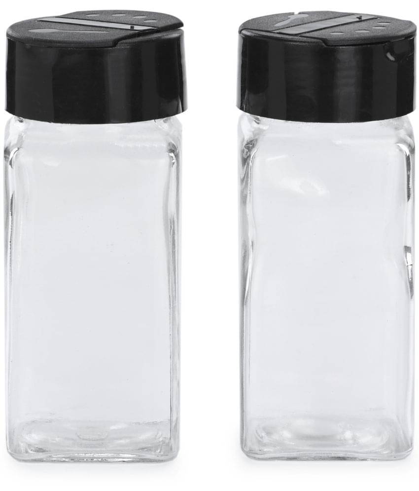     			Somil Container Set  Glass Multicolor Spice Container ( Set of 2 )