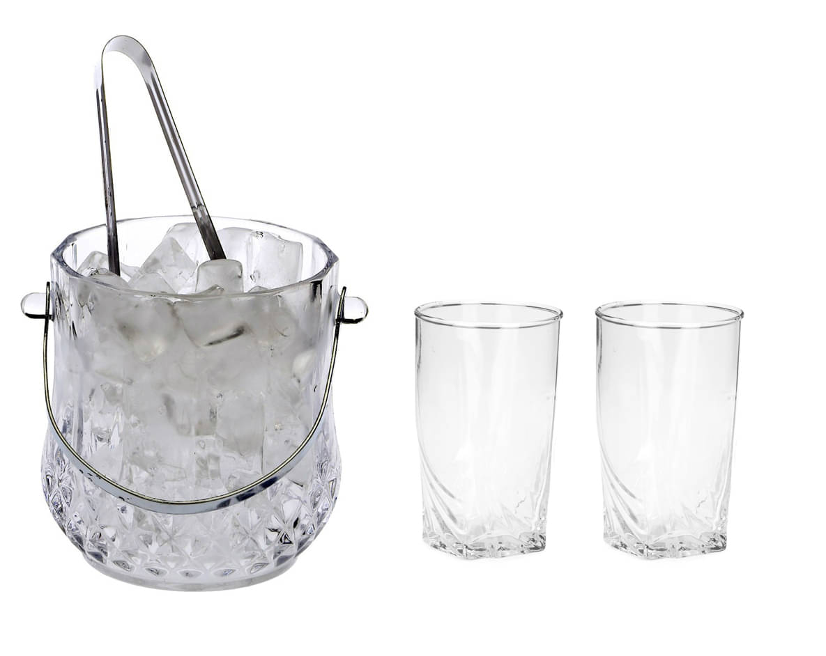     			Somil Glass Single Walled Ice Bucket