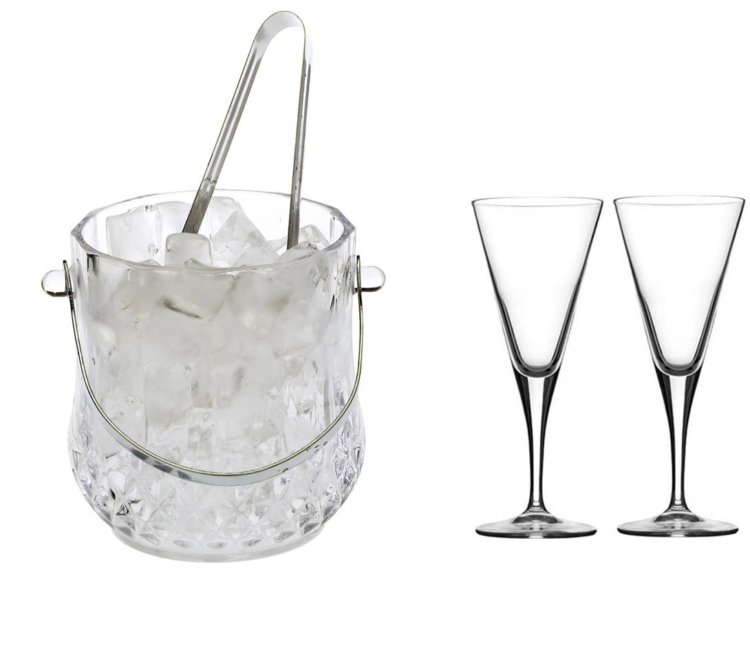     			Somil Glass Single Walled Ice Bucket