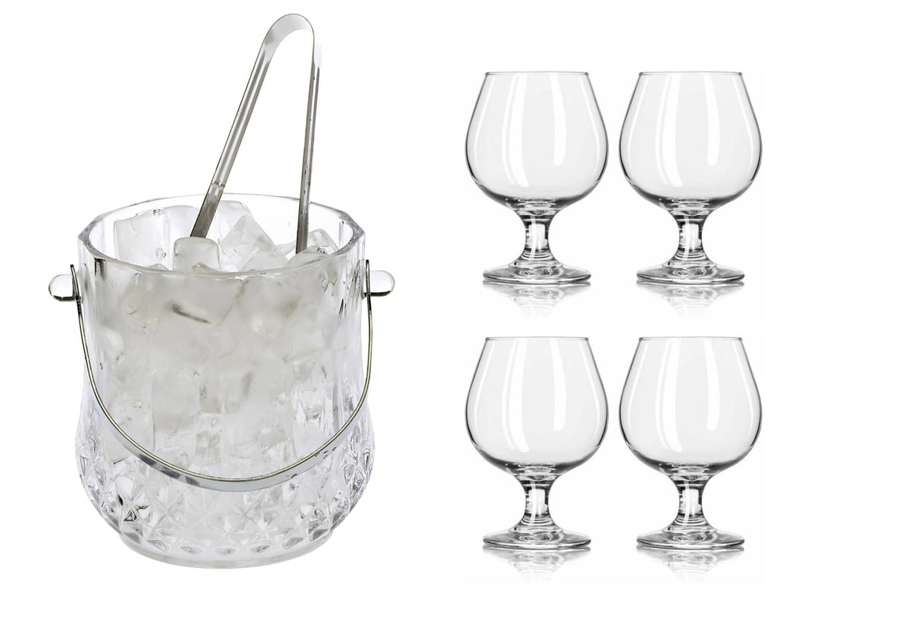     			Somil Glass Single Walled Ice Bucket