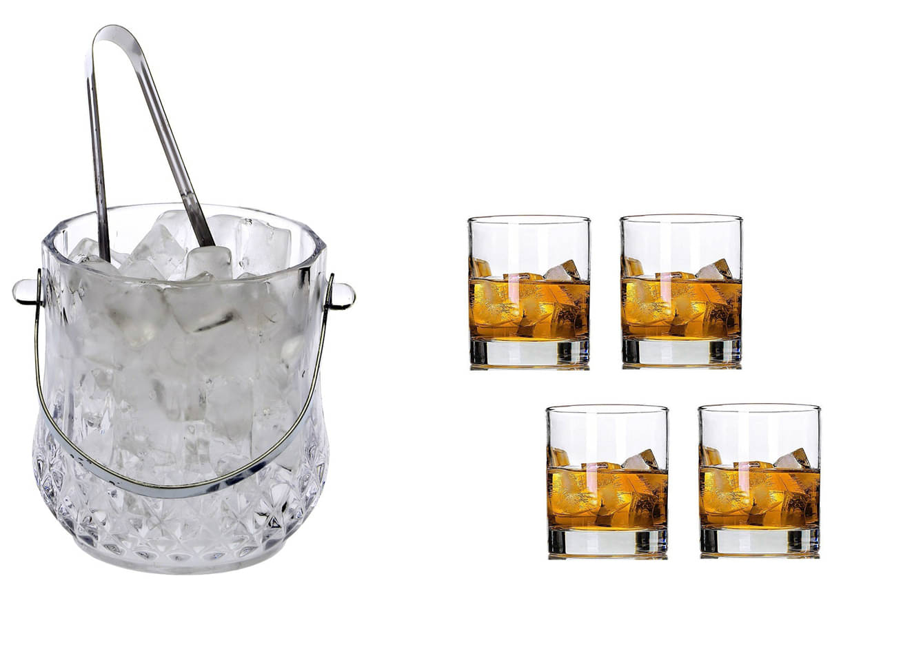     			Somil Glass Single Walled Ice Bucket