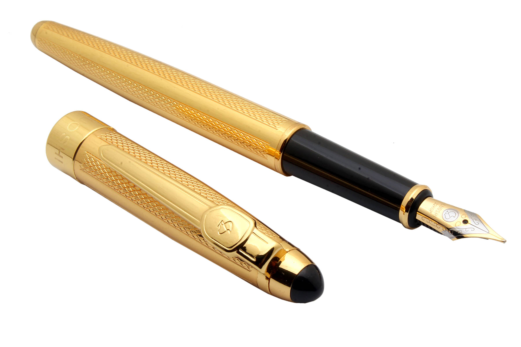     			Srpc Luoshi 237 Golden Metal Body Fountain Pen With Medium Nib