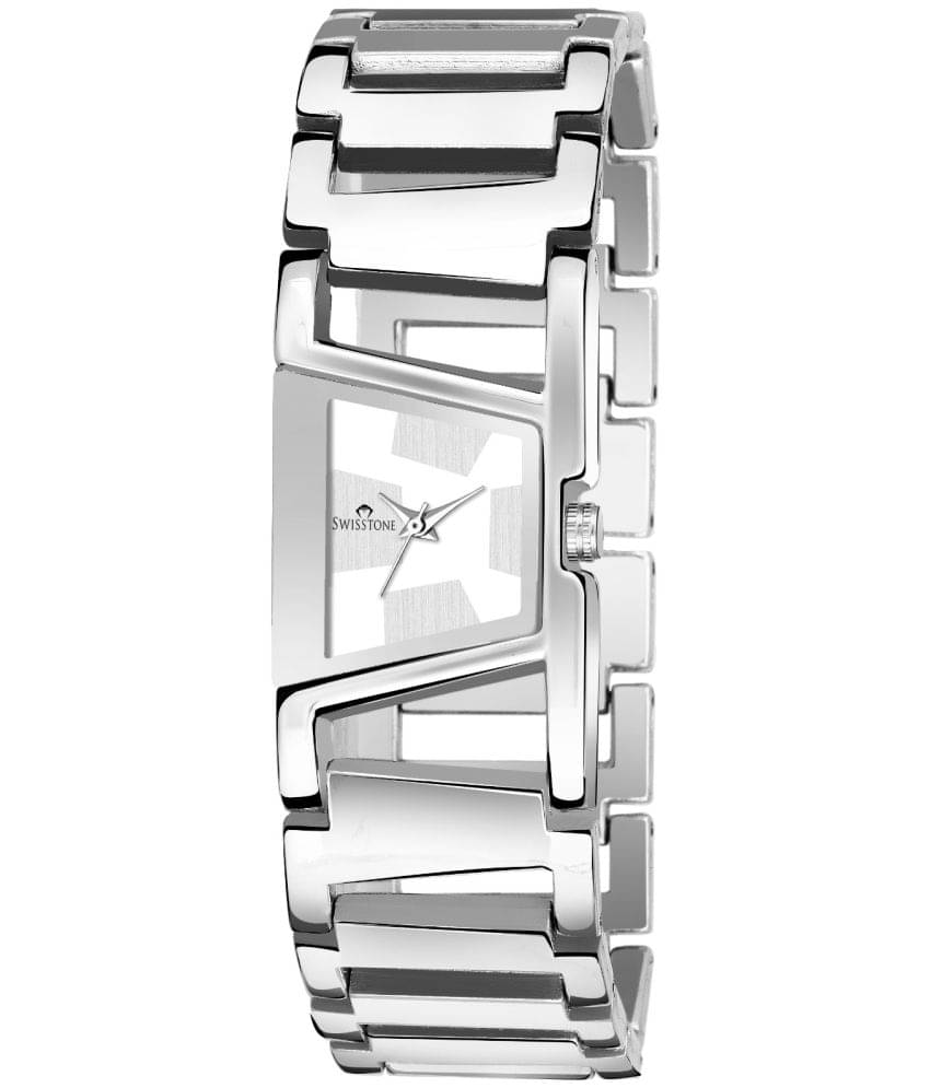     			Swisstone Silver Metal Analog Womens Watch