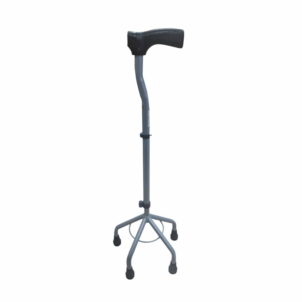     			Vissco Medipedic Quadripod Powder Coated Stick for Physically Challenged | Light Weight & Adjustable Height (Grey)