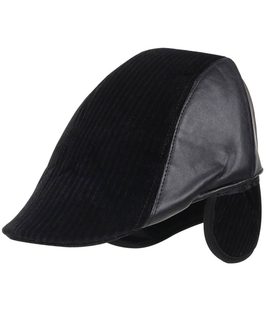     			Zacharias Black Cotton Blend Men's Cap ( Pack of 1 )