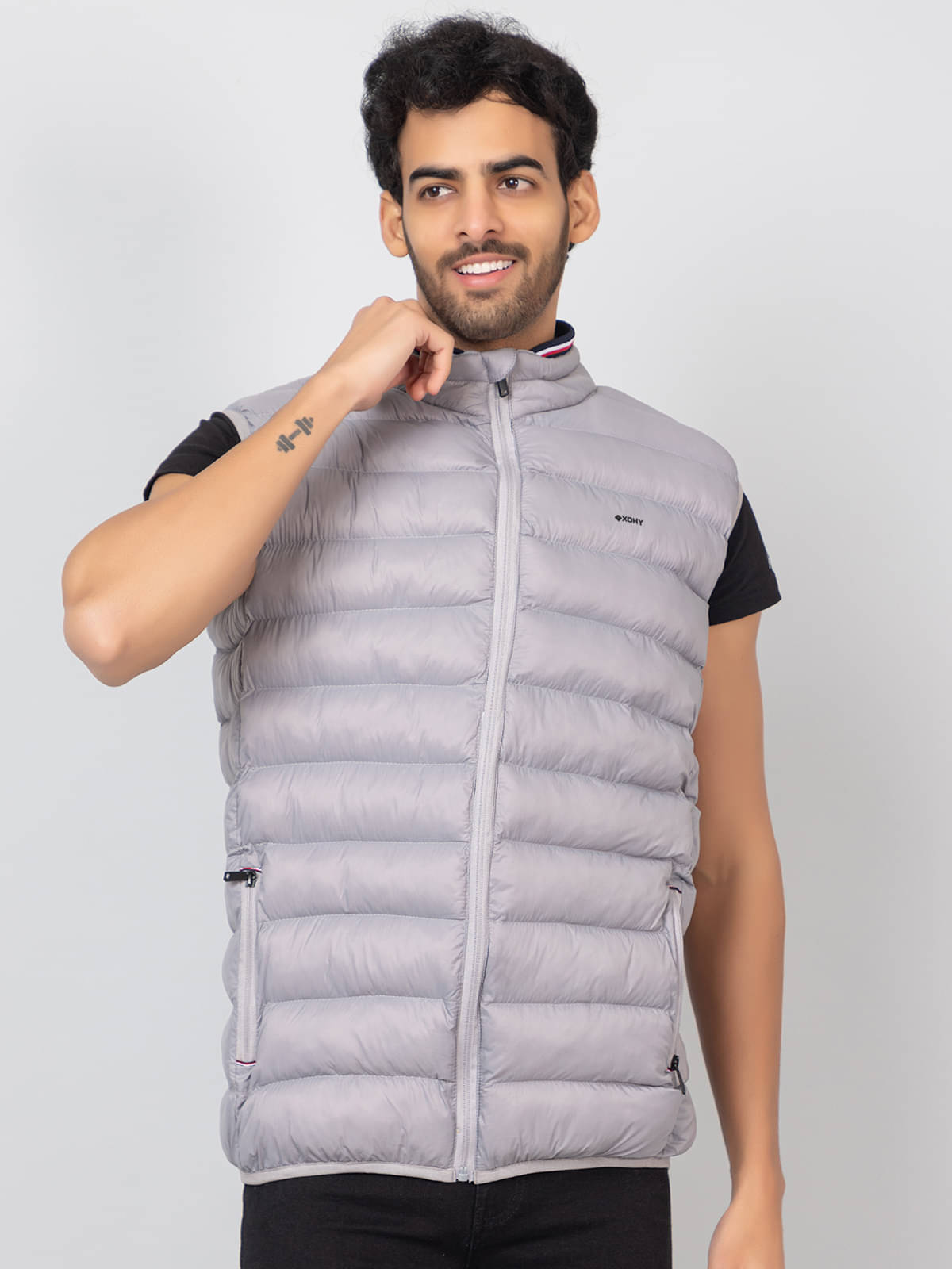     			xohy Cotton Blend Men's Puffer Jacket - Grey ( Pack of 1 )