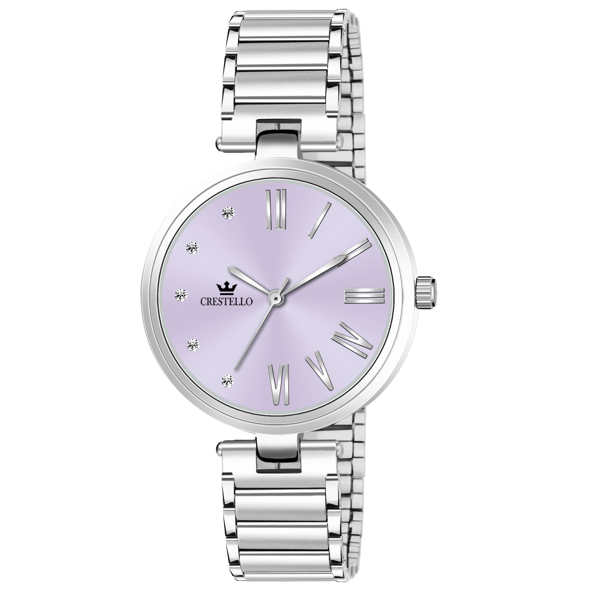 Crestello Silver Metal Analog Womens Watch