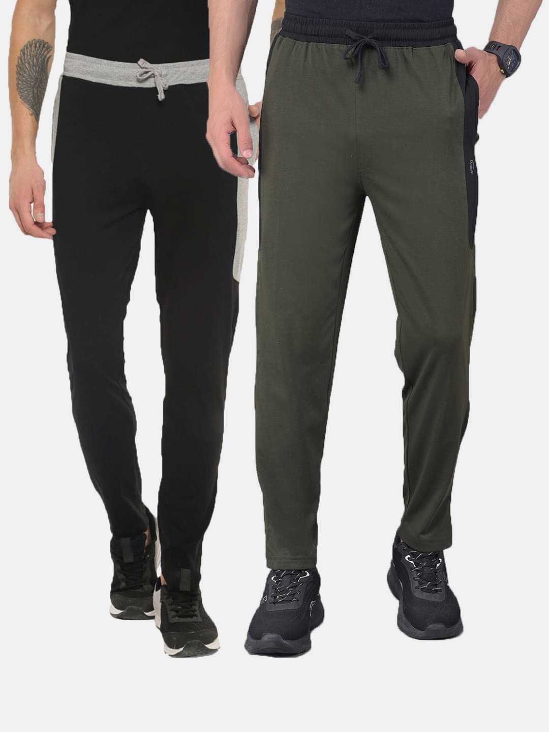 Dollar Multicolor Cotton Blend Men's Trackpants ( Pack of 2 ) Dollar Multicolor Cotton Blend Men's Trackpants ( Pack of 2 )