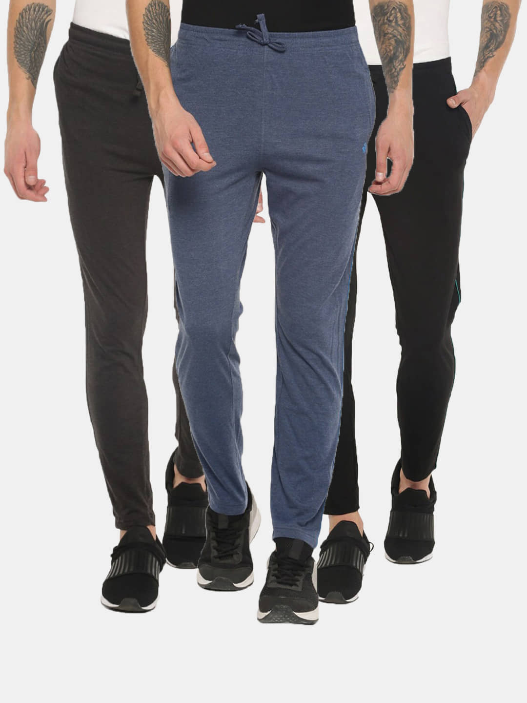 Dollar - Black Cotton Men's Trackpants ( Pack of 1 ) - Track Pants | Buy online on ZillyBuy