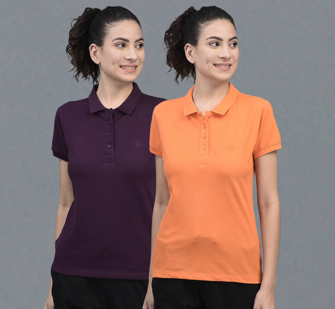     			Dollar Women Cotton Blend Solid Regular Fit Polo Collar T-Shirt ( Multicolor )
