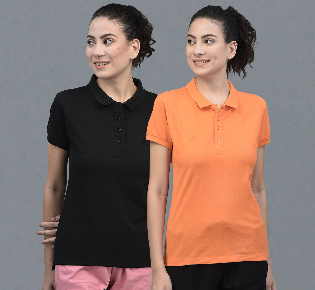 Dollar Women Cotton Blend Solid Regular Fit Polo Collar T-Shirt ( Multicolor ) Dollar Women Cotton Blend Solid Regular Fit Polo Collar T-Shirt ( Multicolor )