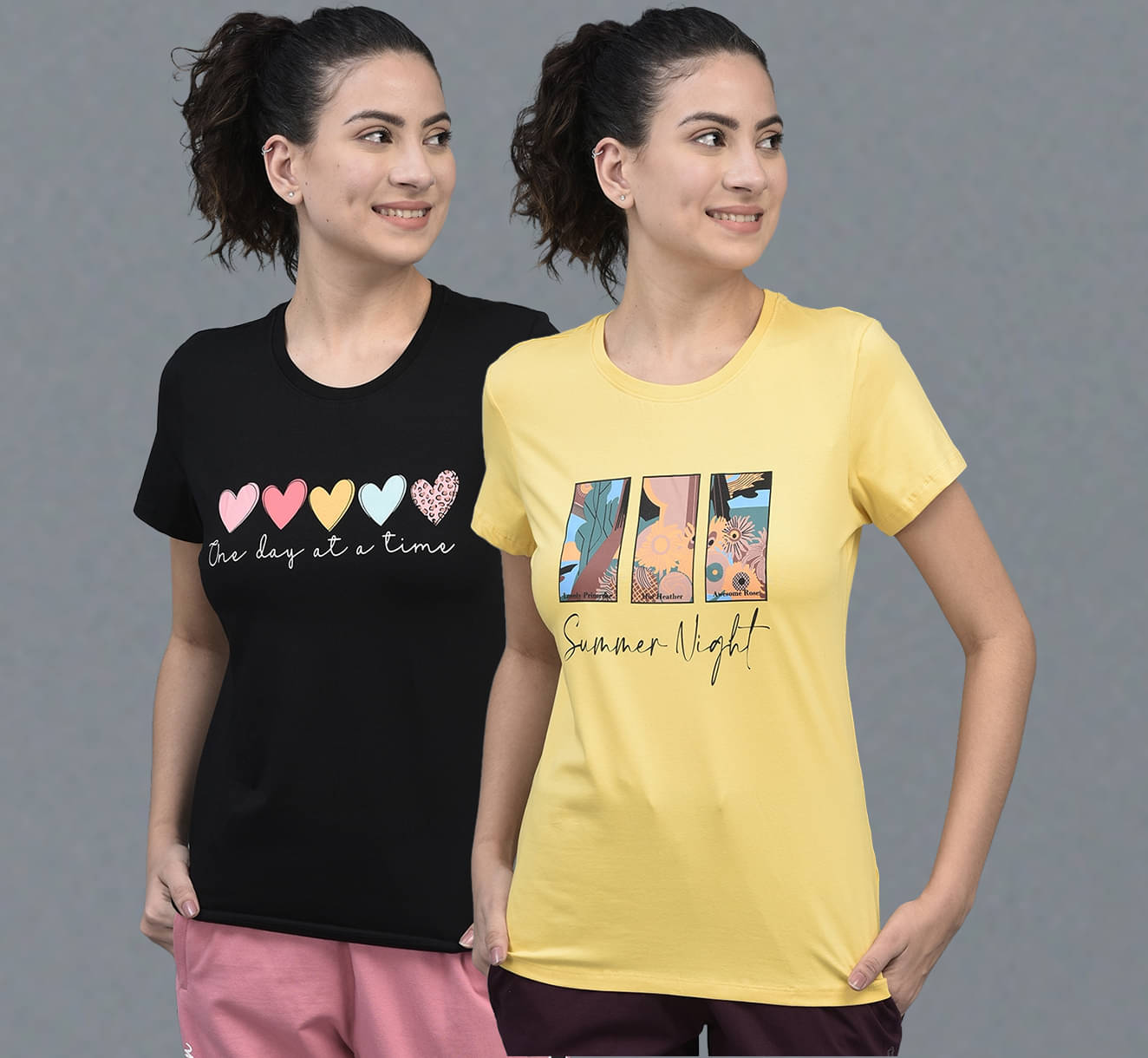 Dollar Women Cotton Blend Solid Regular Fit Round Neck T-Shirt ( Multicolor ) Dollar Women Cotton Blend Solid Regular Fit Round Neck T-Shirt ( Multicolor )