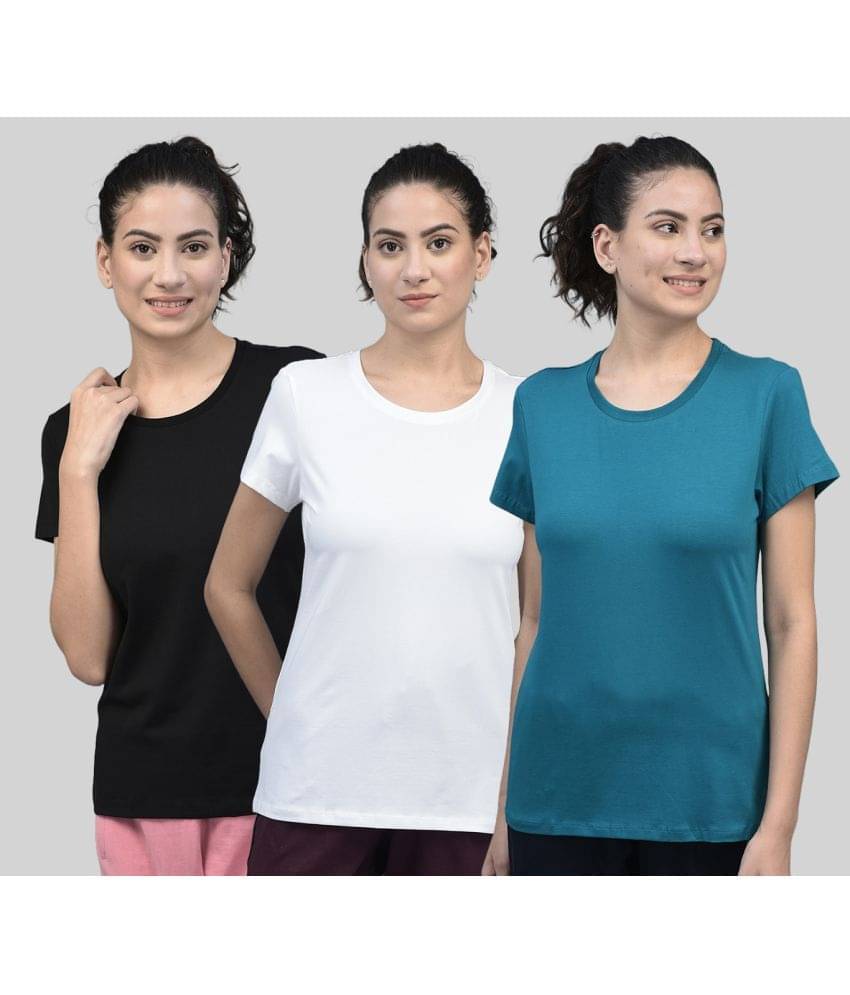 Dollar Women Cotton Blend Solid Regular Fit Round Neck T-Shirt ( Multicolor ) Dollar Women Cotton Blend Solid Regular Fit Round Neck T-Shirt ( Multicolor )