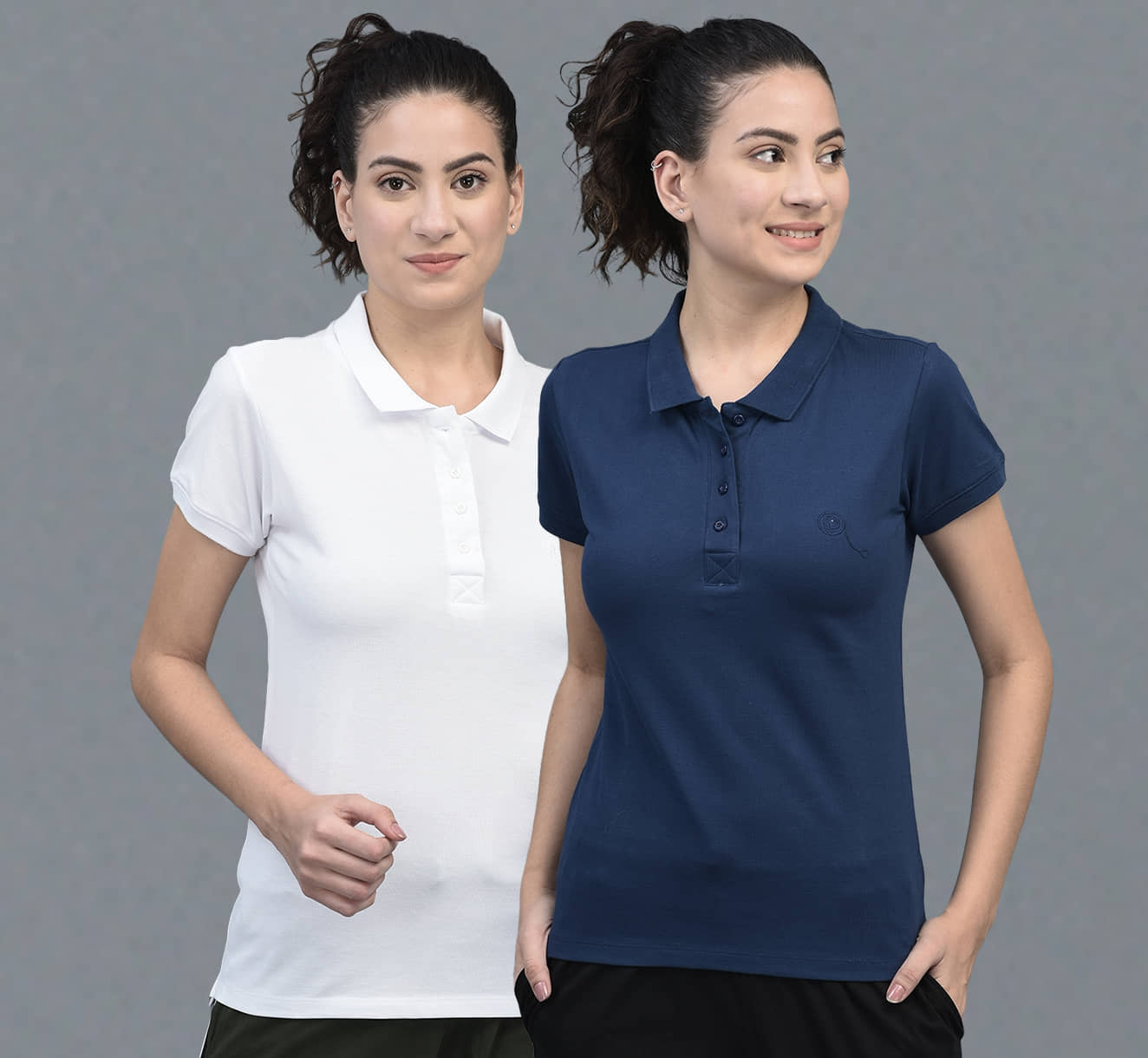 Dollar Women Cotton Blend Solid Regular Fit Polo Collar T-Shirt ( Multicolor )