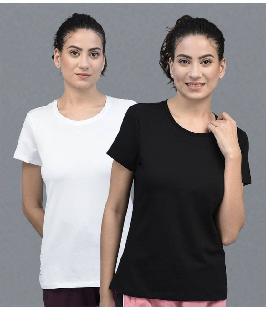 Dollar Women Cotton Blend Solid Regular Fit Round Neck T-Shirt ( Multicolor ) Dollar Women Cotton Blend Solid Regular Fit Round Neck T-Shirt ( Multicolor )