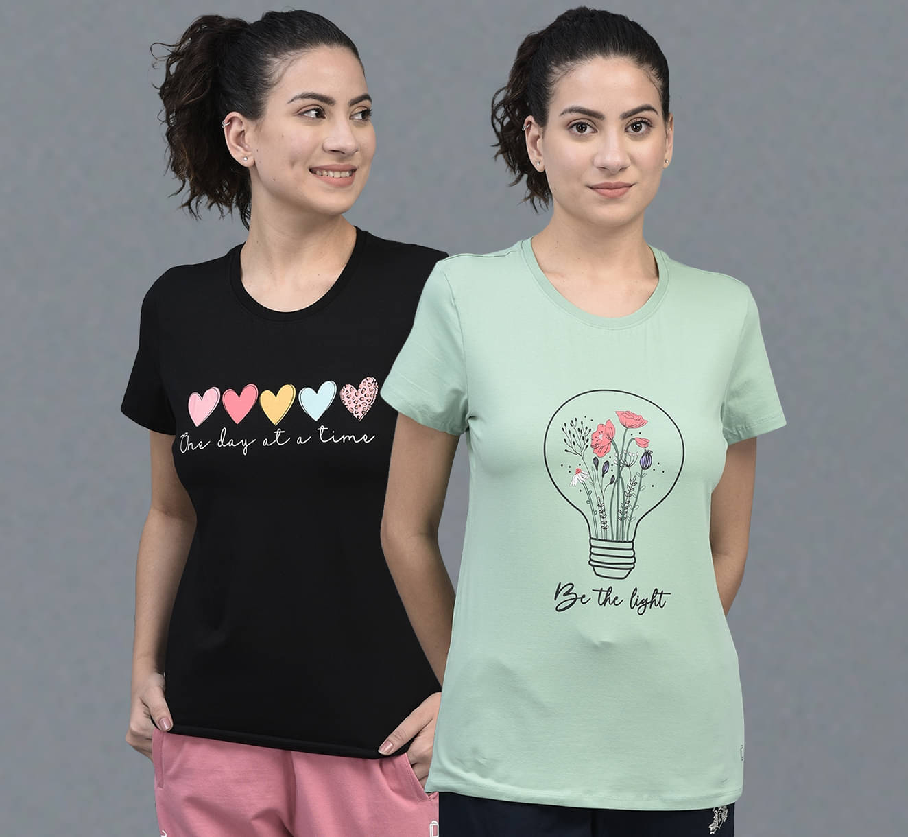 Dollar Women Cotton Blend Solid Regular Fit Round Neck T-Shirt ( Multicolor ) Dollar Women Cotton Blend Solid Regular Fit Round Neck T-Shirt ( Multicolor )