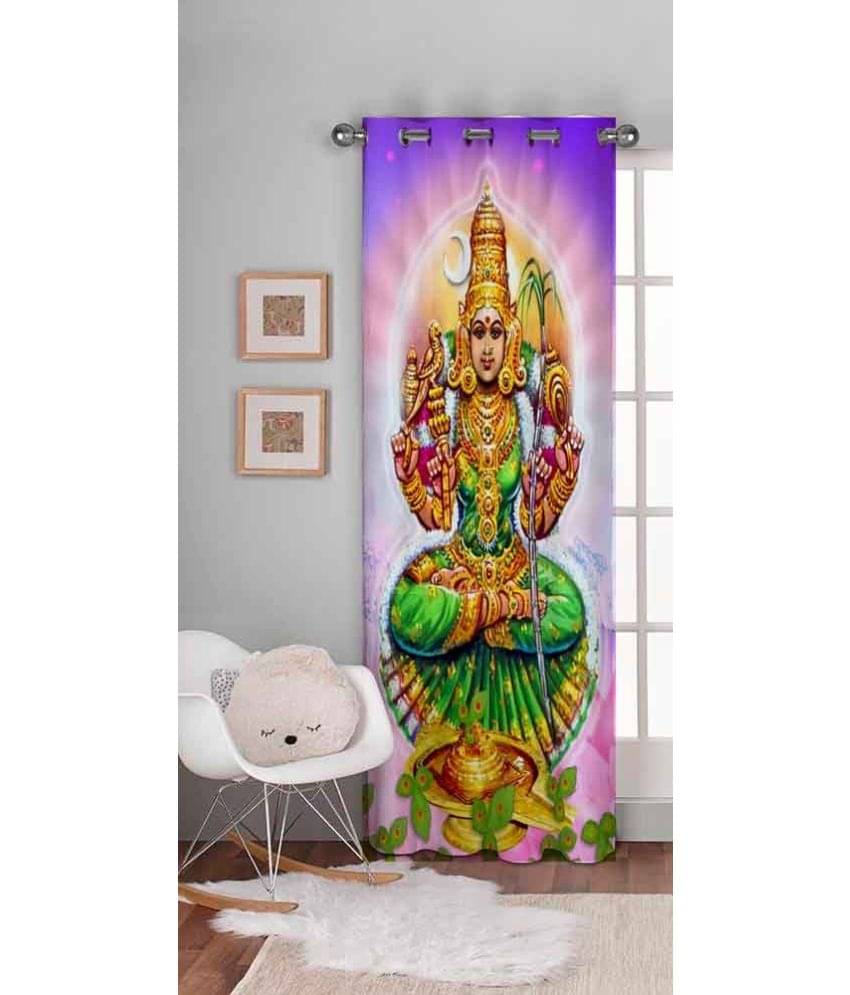 BELLA TRUE Ethnic SemiTransparent Eyelet Curtain 5 ft ( Pack of 1 ) Multicolor BELLA TRUE Ethnic SemiTransparent Eyelet Curtain 5 ft ( Pack of 1 ) Multicolor