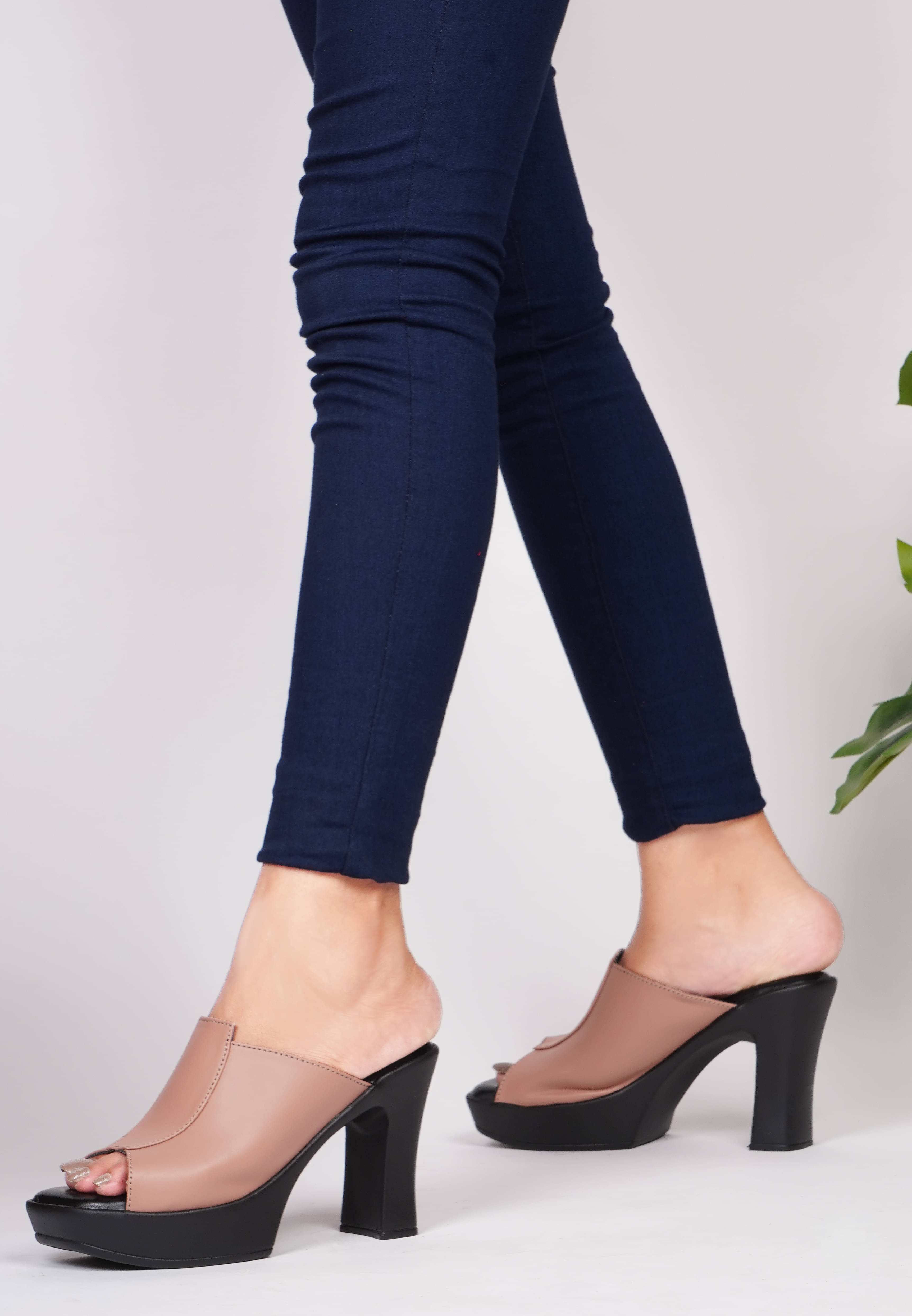     			JM Looks Peach Women's Sandal Heels