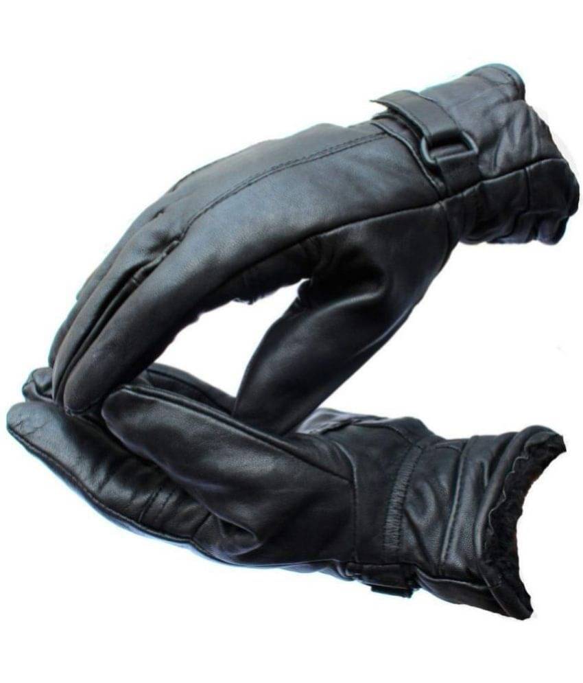 SAGIRON MSA Black Leather Men's Biker Gloves ( Pack of 1 )     			SAGIRON MSA Black Leather Men's Biker Gloves ( Pack of 1 )