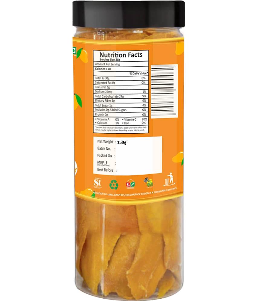 YUM YUM Dried Mango Sliced 150g Jar Mango (150 g)