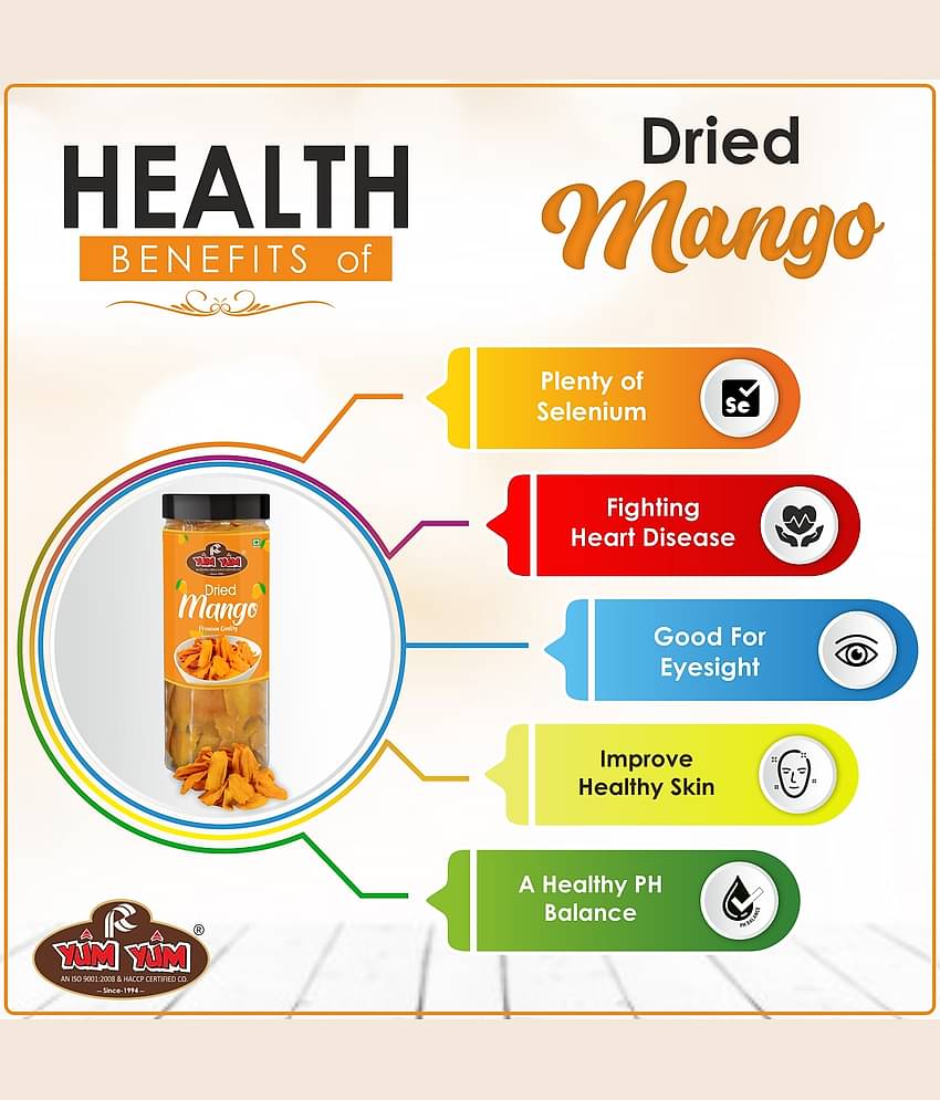 YUM YUM Dried Mango Sliced 150g Jar Mango (150 g)