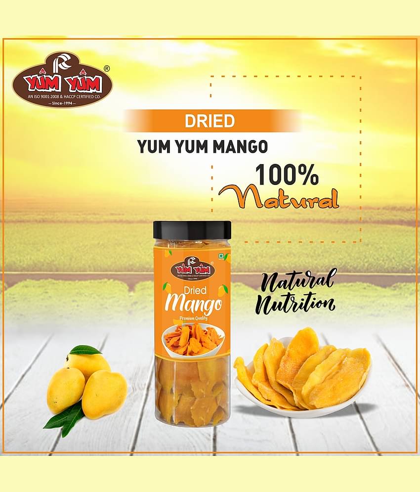 YUM YUM Dried Mango Sliced 150g Jar Mango (150 g)