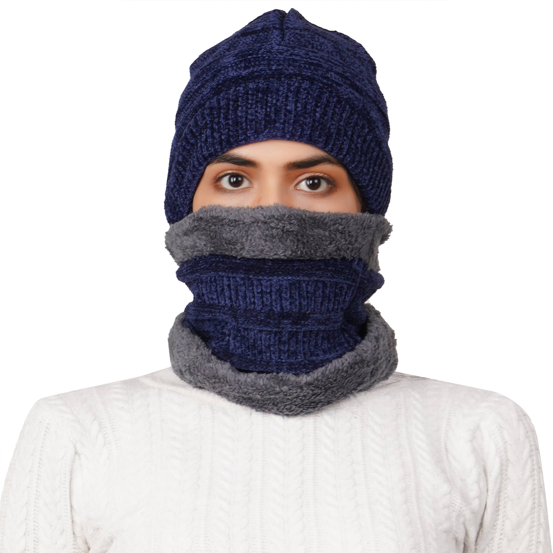     			valdez Blue Woollen Men's Cap ( Pack of 1 )