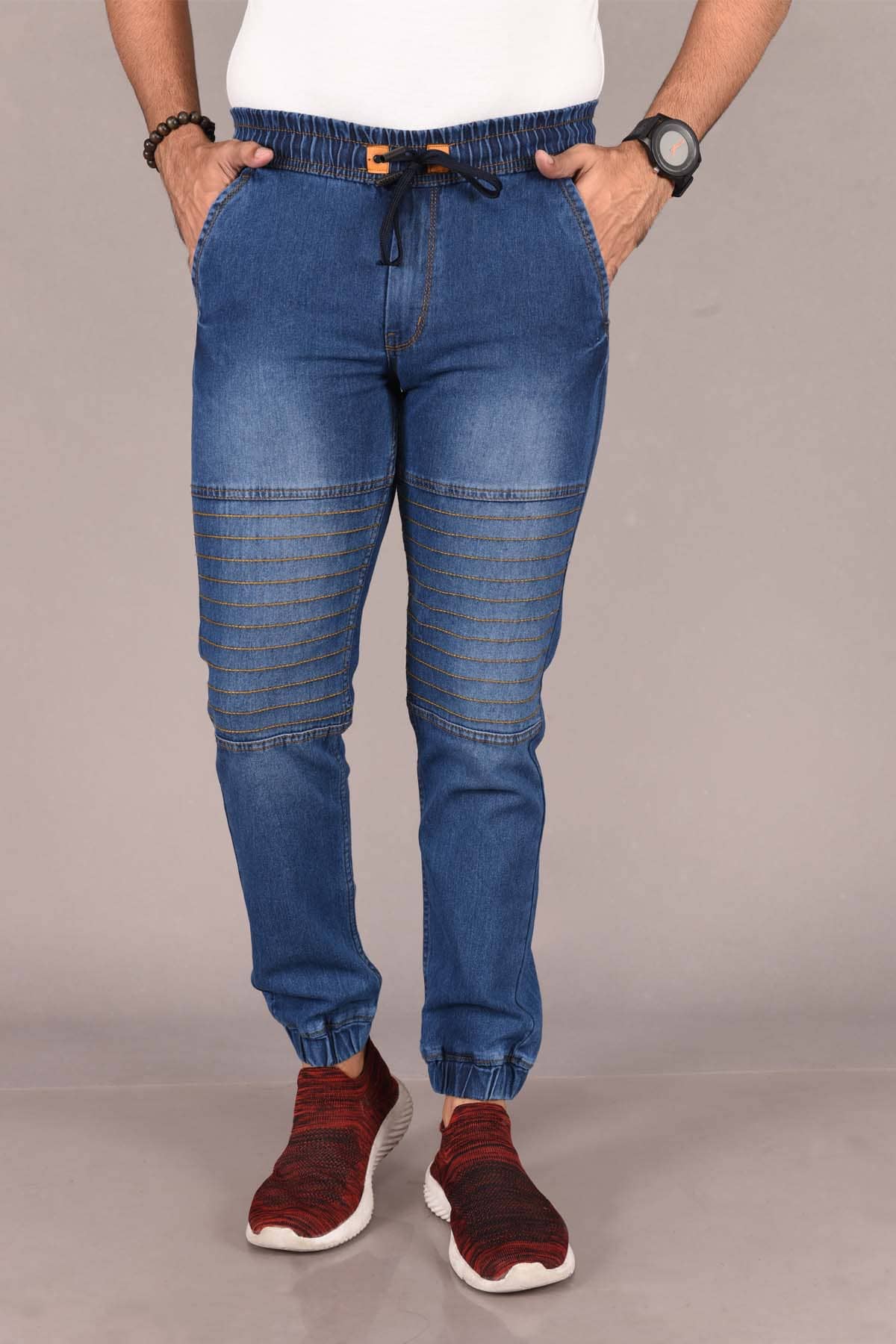 Aflash Slim Fit Jogger Men's Jeans - Light Blue ( Pack of 1 ) - Jeans | Buy online on ZillyBuy