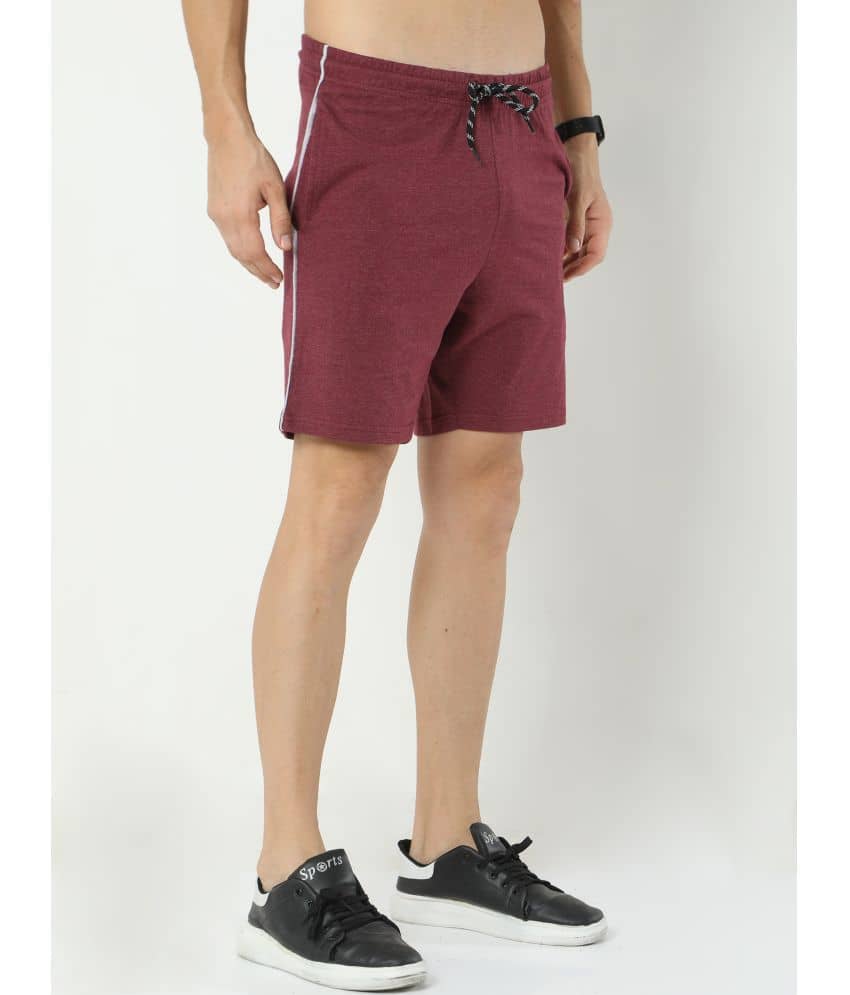 Ardeur Fashions Maroon Cotton Blend Men's Shorts ( Pack of 1 ) - Shorts | Buy online on ZillyBuy