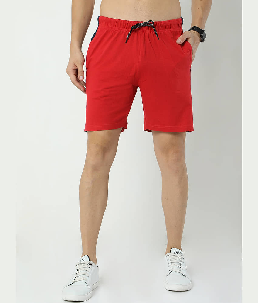 Ardeur Fashions Red Cotton Blend Men's Shorts ( Pack of 1 ) - Shorts | Buy online on ZillyBuy