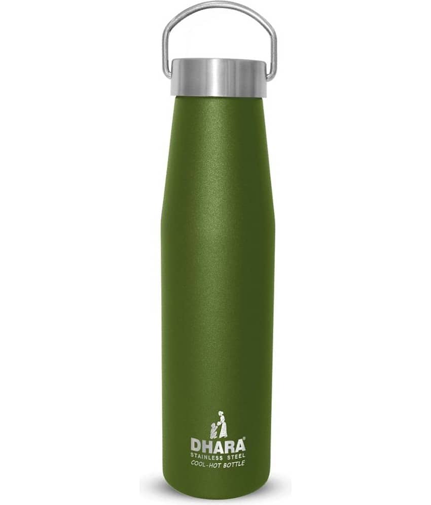 Dhara Stainless Steel Yes 24 plus 500 Blue Blue Cola Water Bottle