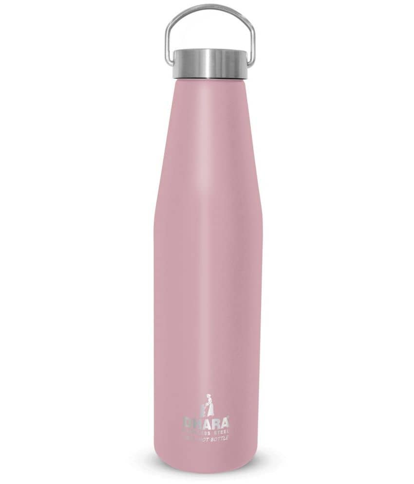 Dhara Stainless Steel Yes 24 plus 750 Blue  Blue Cola Water Bottle 750 mL ( Set of 1 )