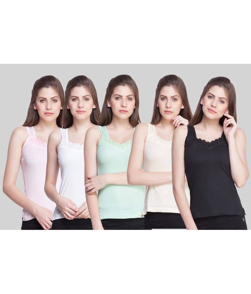 Dollar Missy Cotton Camisoles - Multi Color Pack of 5