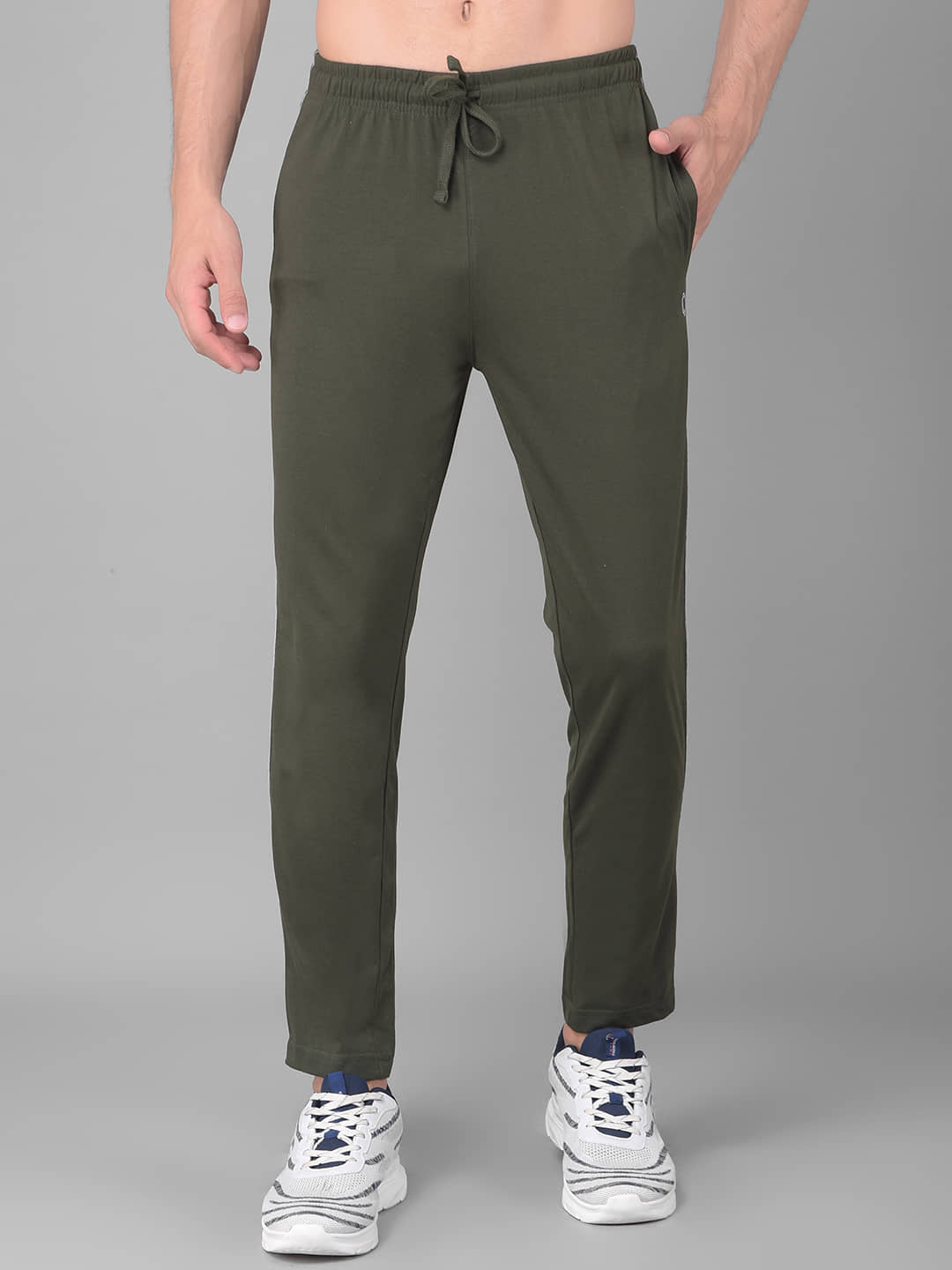 Dollar Olive Green Cotton Blend Men's Trackpants ( Pack of 1 ) - Track Pants | Buy online on ZillyBuy