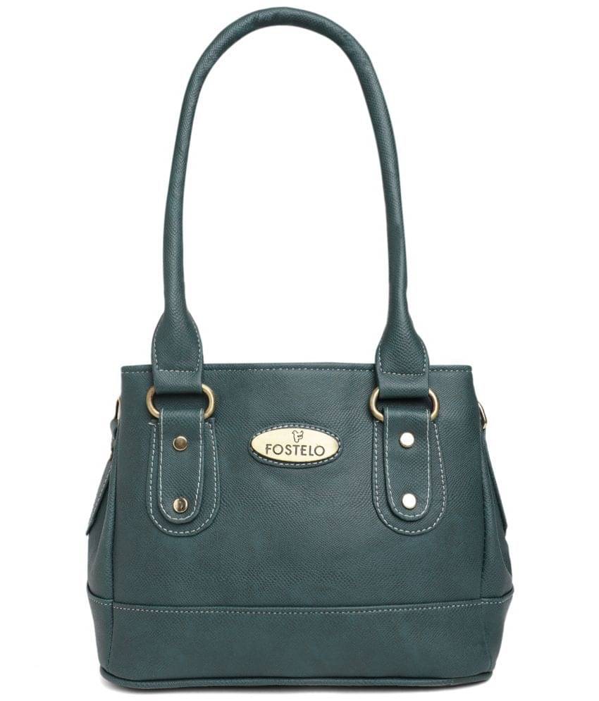     			Fostelo Green PU Shoulder Bag