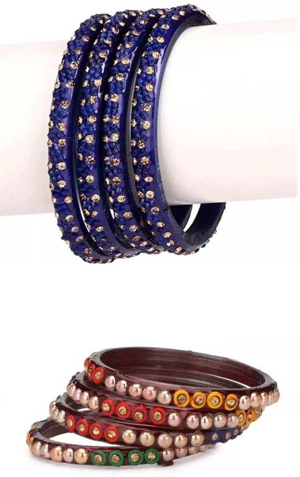 Somil Blue Bangle ( Pack of 8 ) Somil Blue Bangle ( Pack of 8 )