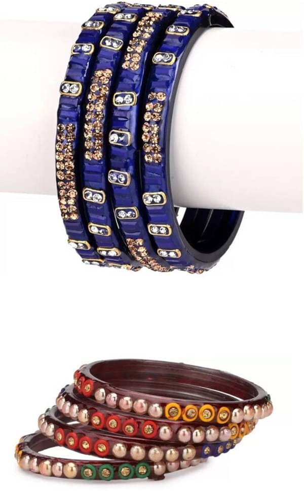 Somil Blue Bangle ( Pack of 8 ) Somil Blue Bangle ( Pack of 8 )