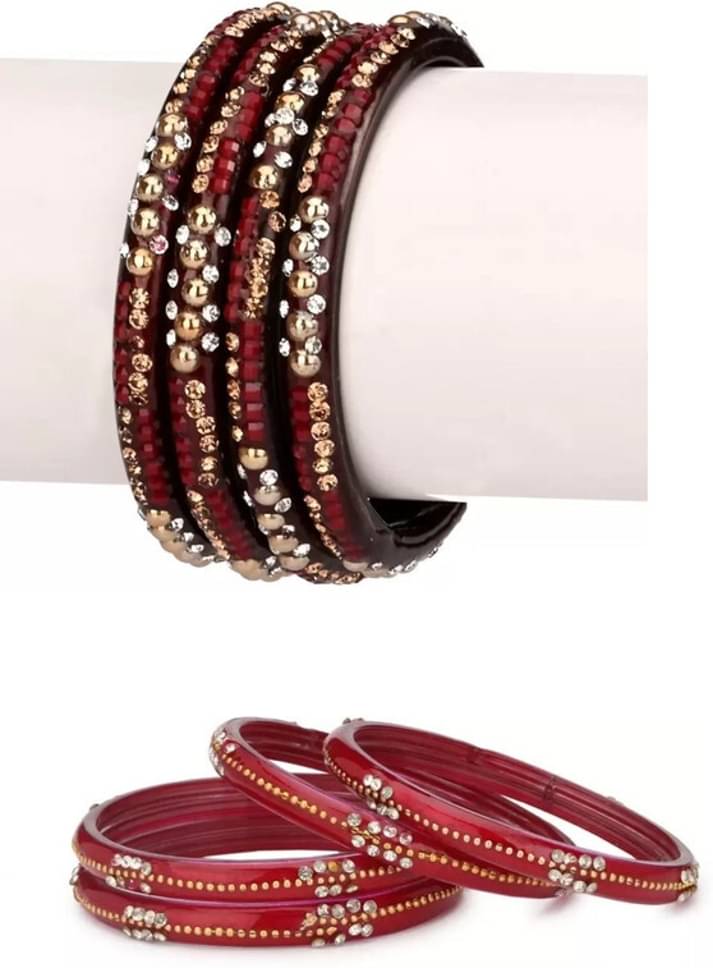     			Somil Maroon Bangle ( Pack of 8 )