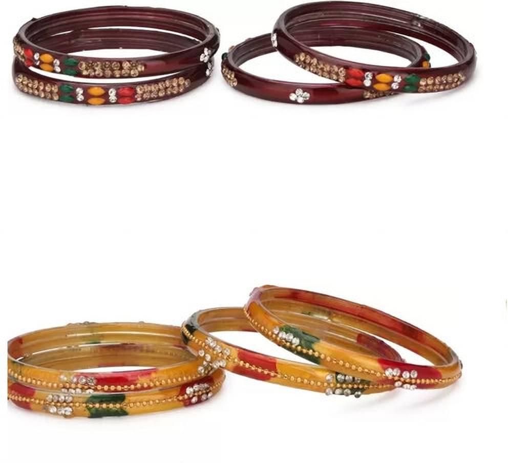     			Somil Maroon Bangle ( Pack of 8 )