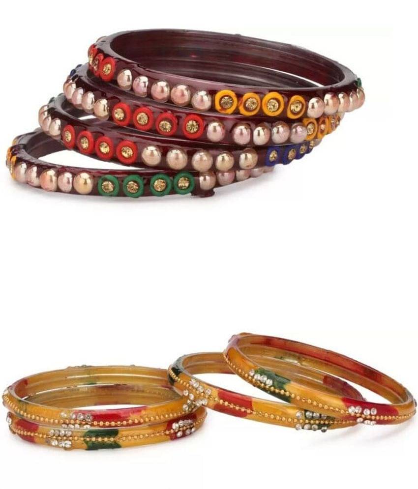     			Somil Maroon Bangle ( Pack of 8 )