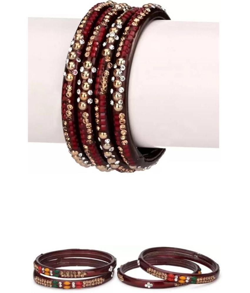     			Somil Maroon Bangle ( Pack of 8 )