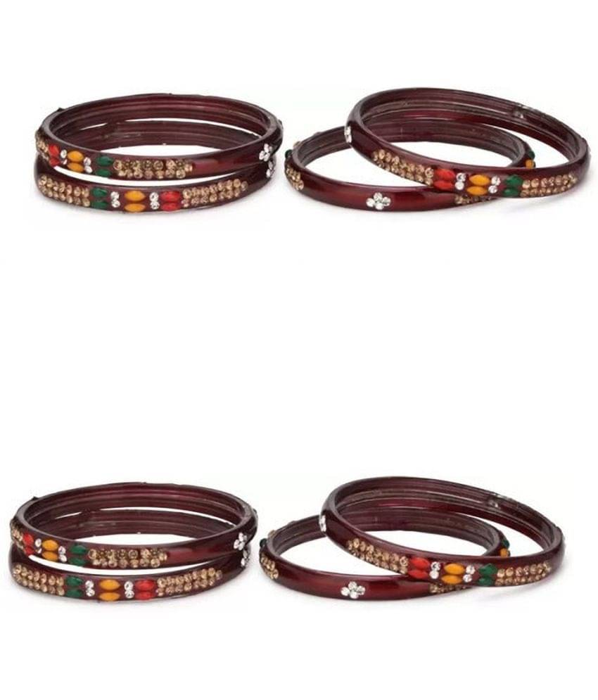     			Somil Maroon Bangle ( Pack of 8 )
