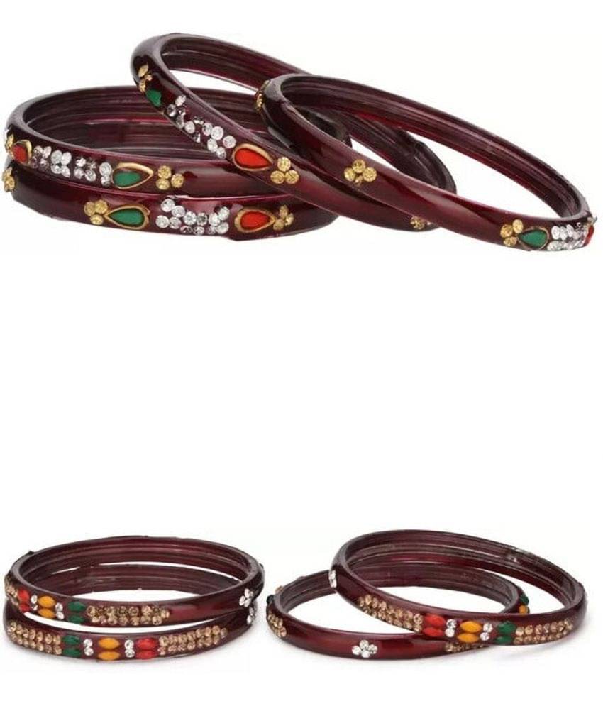     			Somil Maroon Bangle ( Pack of 8 )