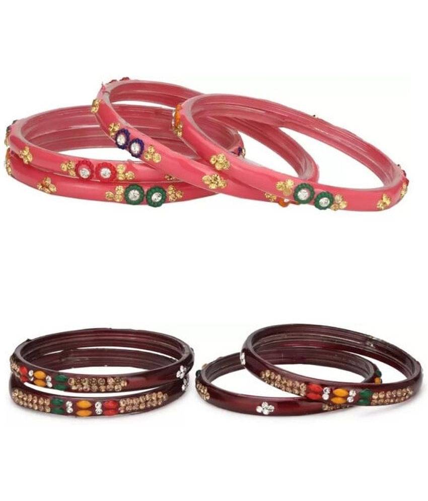     			Somil Maroon Bangle ( Pack of 8 )