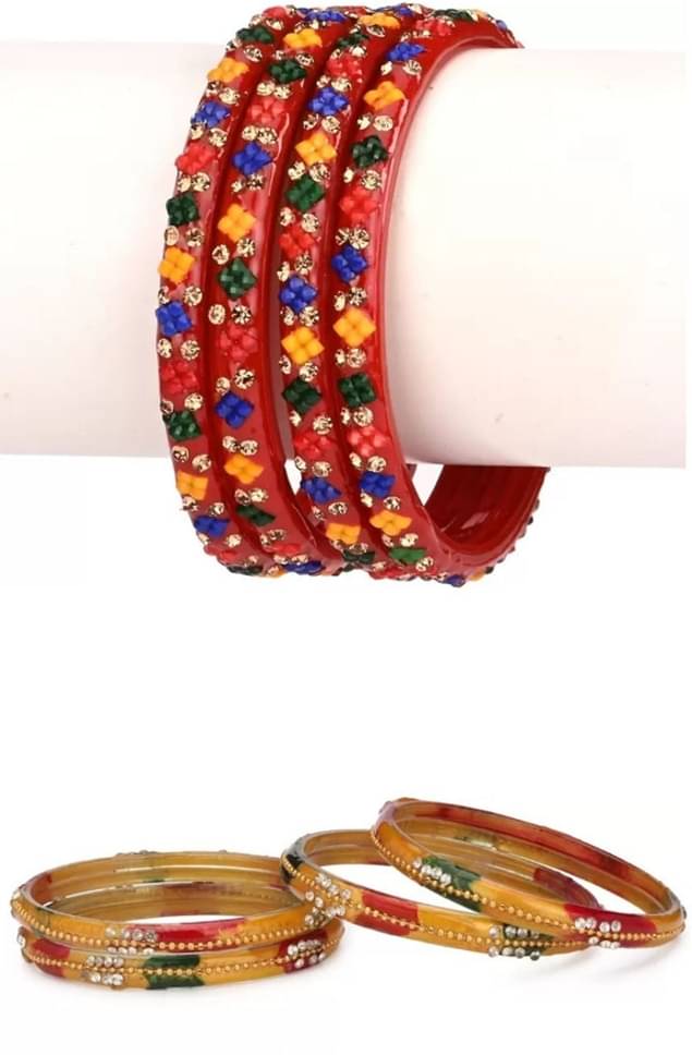 Somil Multicolor Bangle ( Pack of 8 ) Somil Multicolor Bangle ( Pack of 8 )