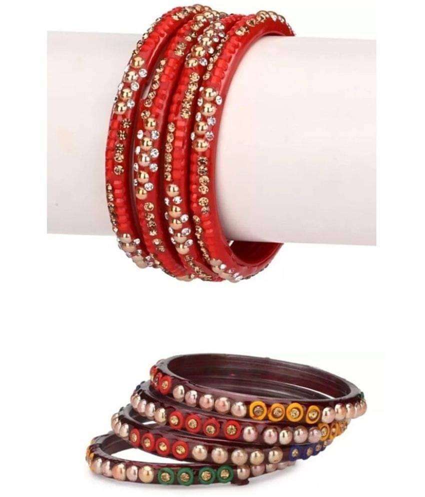     			Somil Red Bangle ( Pack of 8 )